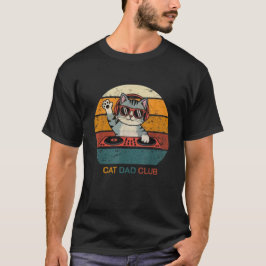 CAT DAD CLUB / Funny Retro misician T Shirt
