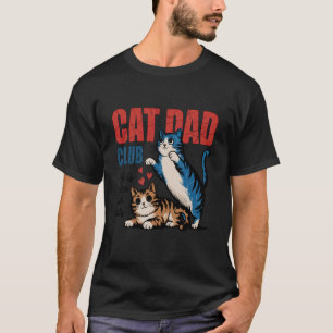 Cat Dad Club T-shirt Kattpappa Pappa Kattunge Katt