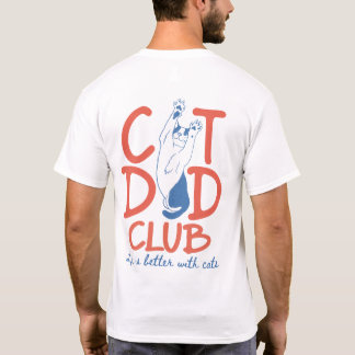 Cat Dad Club Tröja, Rolig Cat Dad Present T Shirt