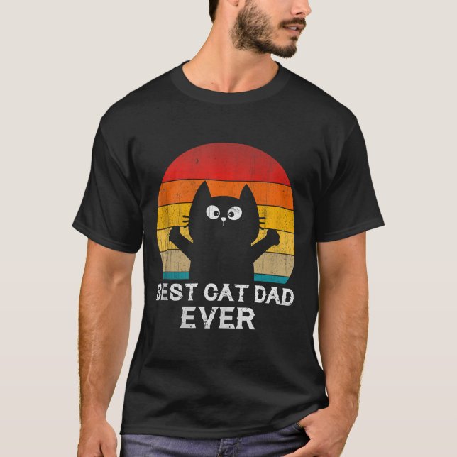 Cat Dad Ever - Funny Cats Tank Top  T Shirt (Framsida)