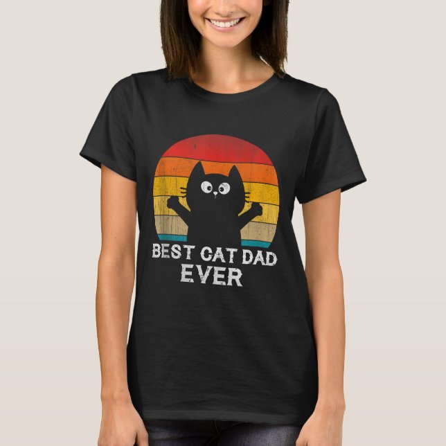 Cat Dad Ever - Funny Cats Tank Top  T Shirt (Framsida)
