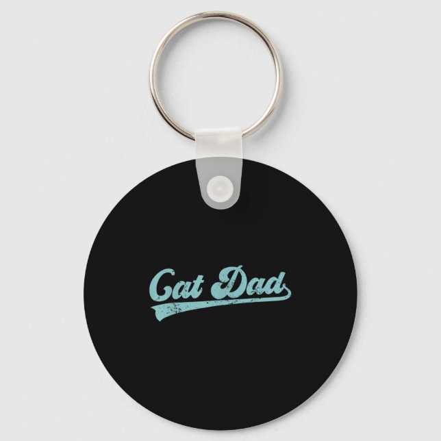 Cat Dad Funny Dad Father's Day Funny Papa  Nyckelring (Framsida)