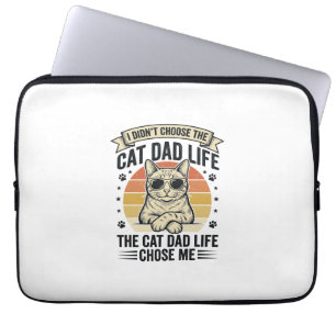 Cat Dad Life Vintage Gravyr T-Shirt Design_1 Laptop Fodral