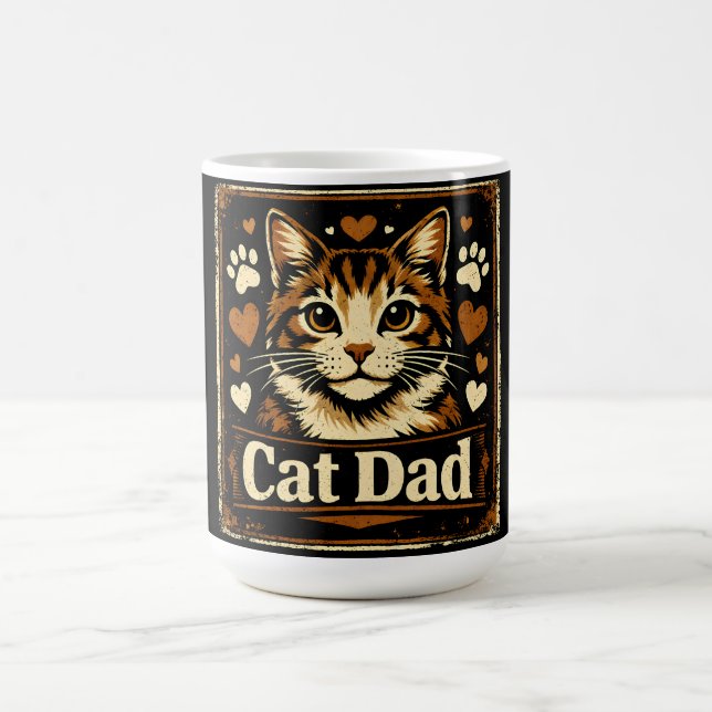 Cat Dad – Proud Feline Father Humor Love Kaffemugg (Center)