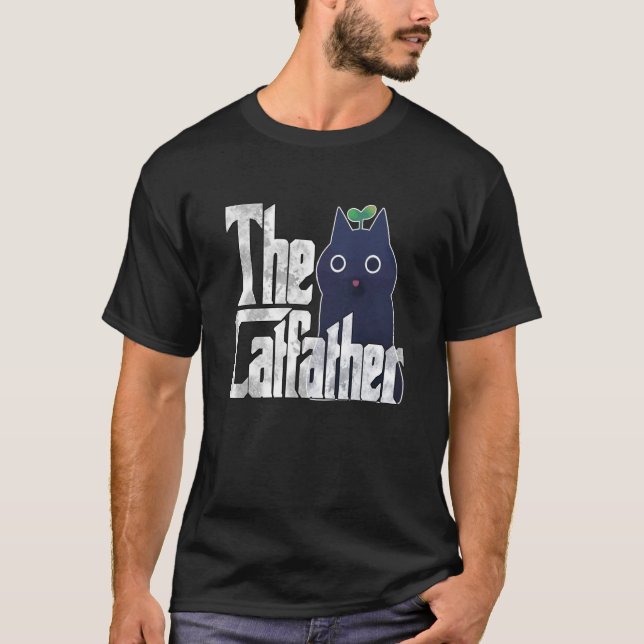 Cat Dad The Catfather Crazy Cat Father Kitty Daddy T Shirt (Framsida)