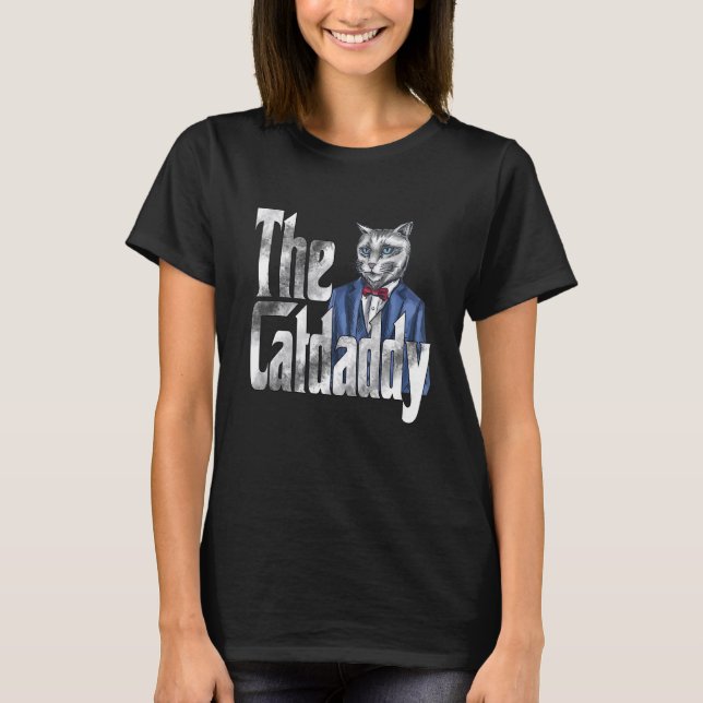 Cat Dad The Catfather Crazy Cat Father Kitty Daddy T Shirt (Framsida)
