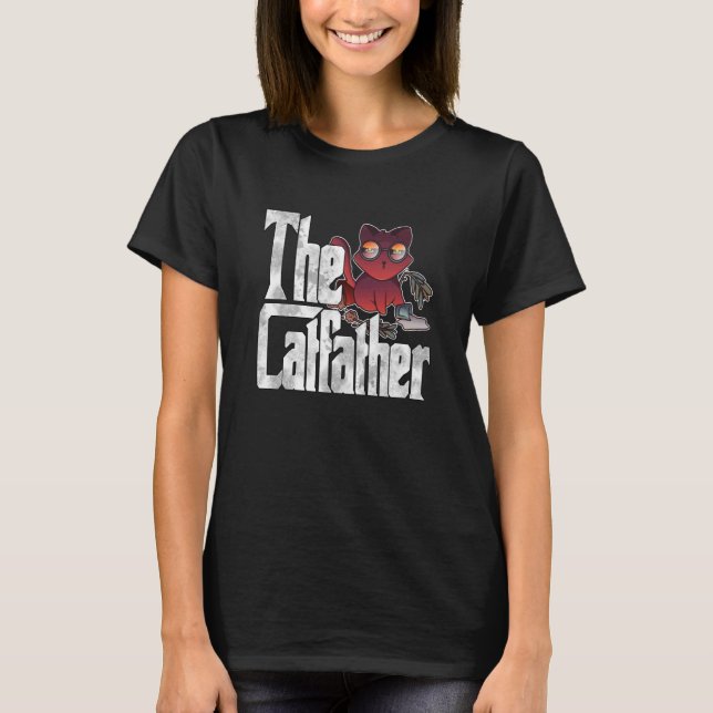 Cat Dad The Catfather Crazy Chaos Cat Father Kitty T Shirt (Framsida)