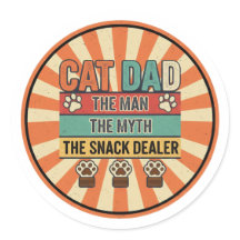 Cat Dad The Man The Myth The Snack Dealer Funny Ca