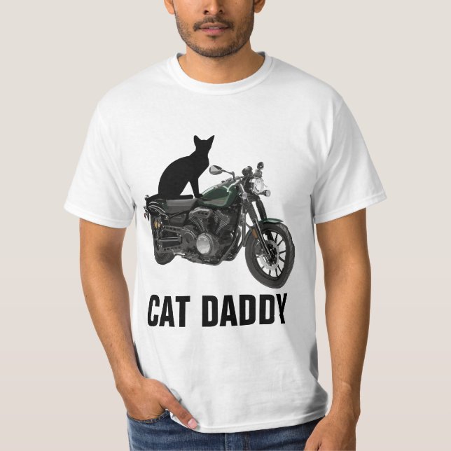 CAT DADDY BIKER T-Shirt (Framsida)