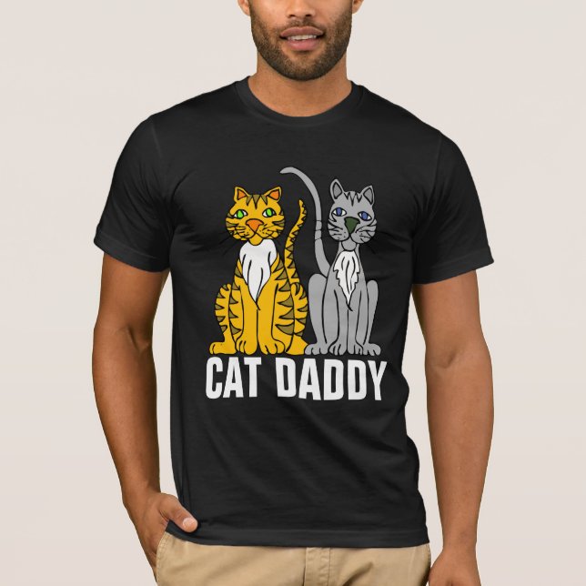CAT DADDY BLACK T-shirts Tees (Framsida)