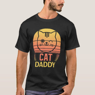 Cat Daddy  for Men  Cat Dad Ca Vintage Cat  2 T Shirt