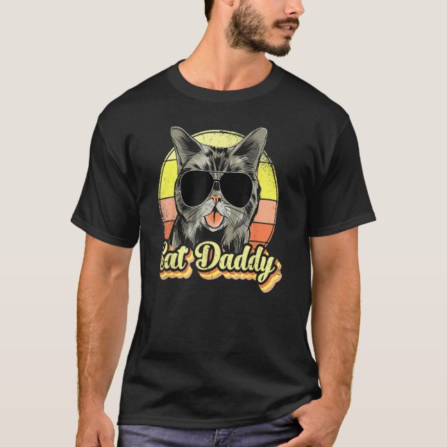 Cat Daddy, Funny Cat     For Men, Best Cat Dad Eve T Shirt (Framsida)