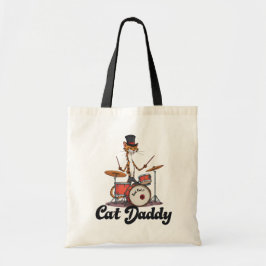 Cat Daddy Jazz Music Drummer Musician | Tabby Cats Tygkasse