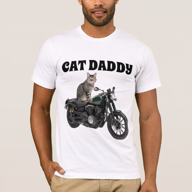 CAT DADDY PAPPA BIKER T-SHIRTS (Framsida)