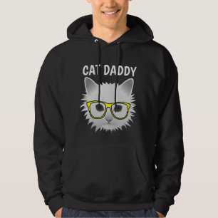 CAT DADDY PAPPA Black T-Shirts & Hoodies Hoodie