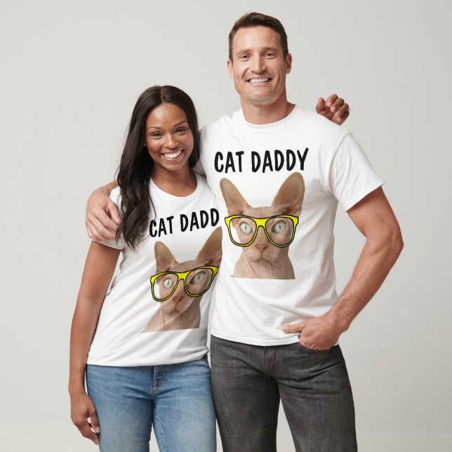 Cat DADDY PAPPA SPHYNX lustiga t-shirts (Unisex)