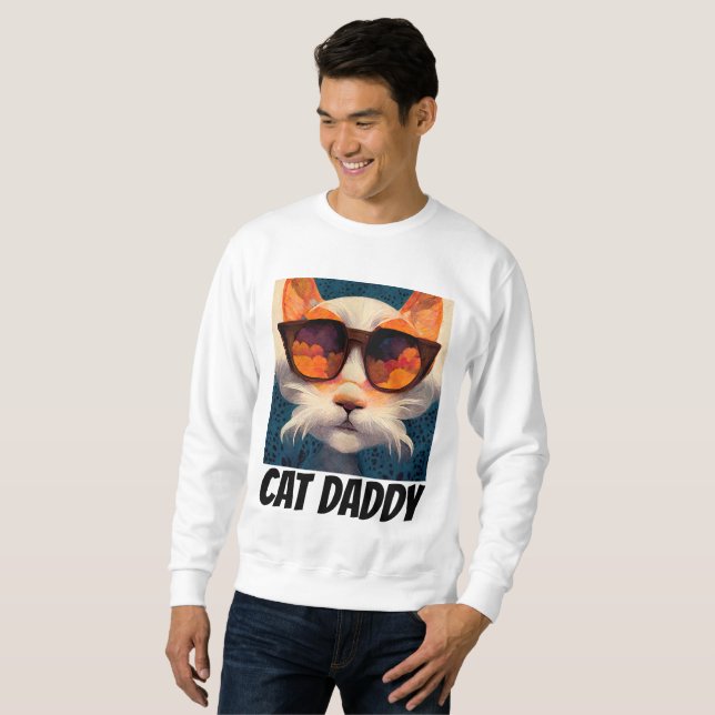 CAT DADDY PAPPA SUNGLASSES MANAR T-SHIRTS LÅNG ÄRMAD TRÖJA (Hel framsida)