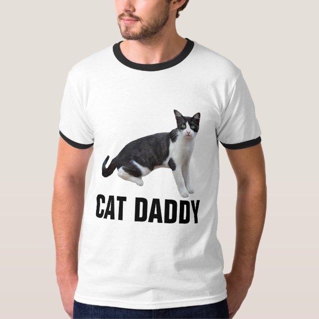 CAT-DADDY, TUXEDO CAT T-shirts (Framsida)