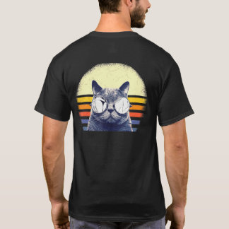 Cat Daddy Vintage 80s Style Cat Retro Sunglasses D T Shirt