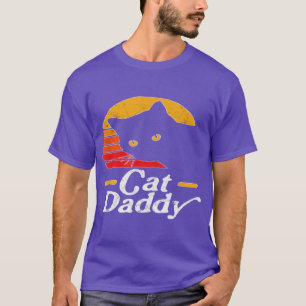 Cat Daddy Vintage Eighties Style Katt Retro Distre T Shirt