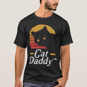 Cat Daddy Vintage Eighties Style Katt Retro Distre T Shirt