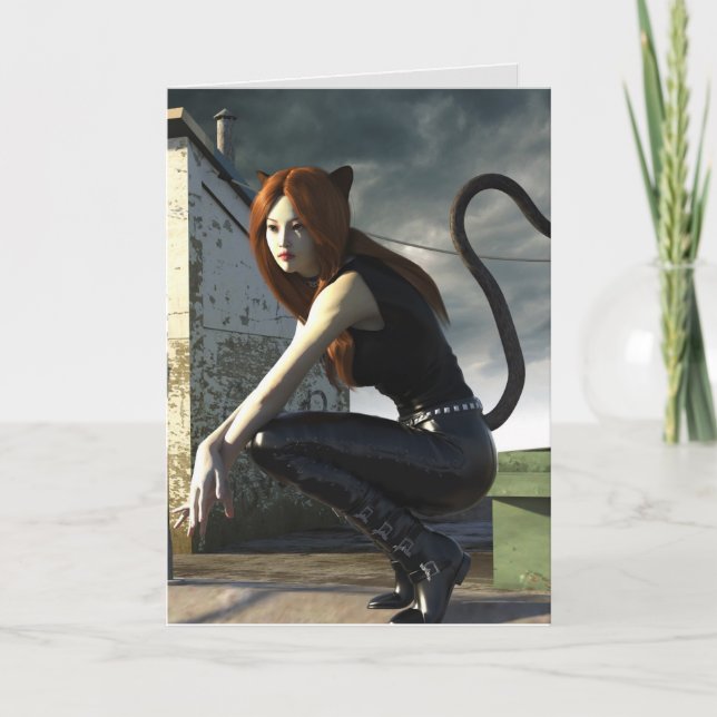 CAT DAM BIRTHDAY-KORT KORT (Framsida)