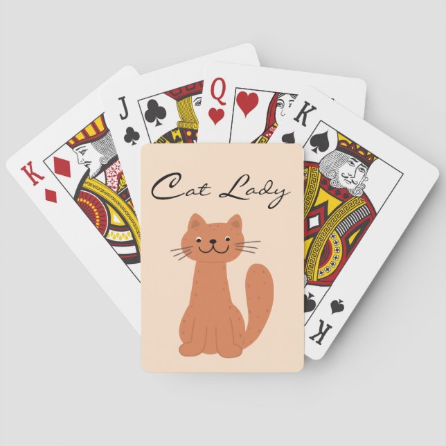 Cat Dam Boho Design Minimalistic Typography Casinokort (Baksidan)