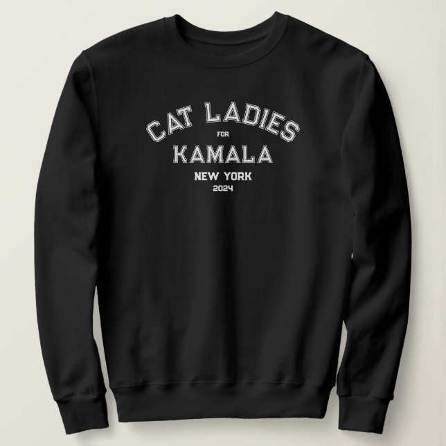 Cat Dam For Kamala 2024 Anpassningsbar State Black T Shirt (Design framsida)