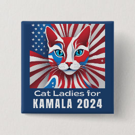Cat Dam för Kamala 2024 Demokrat Knapp