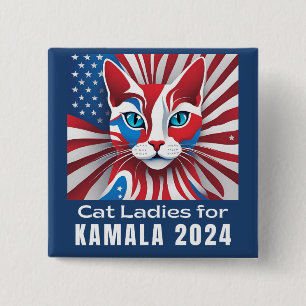 Cat Dam för Kamala 2024 Demokrat Knapp