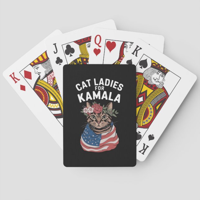 Cat Dam för Kamala Cat Dam Harris-valet Casinokort (Baksidan)