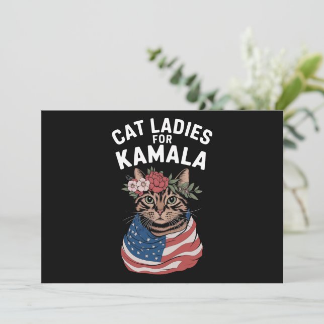 Cat Dam för Kamala Cat Dam Harris-valet Inbjudningar (Stående Fram)