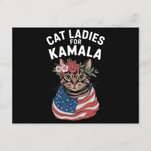 Cat Dam för Kamala Cat Dam Harris-valet Vykort