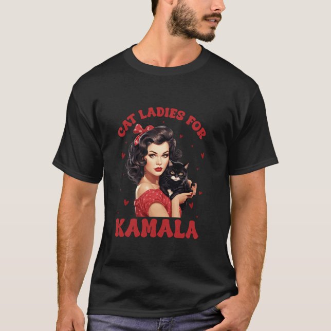 Cat Dam för Kamala Chilless Cat Dam Voting El T Shirt (Framsida)