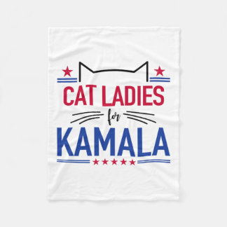 Cat Dam For Kamala Funny Cat 2024 President Kam Fleecefilt