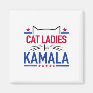 Cat Dam For Kamala Funny Cat 2024 President Kam Magnet