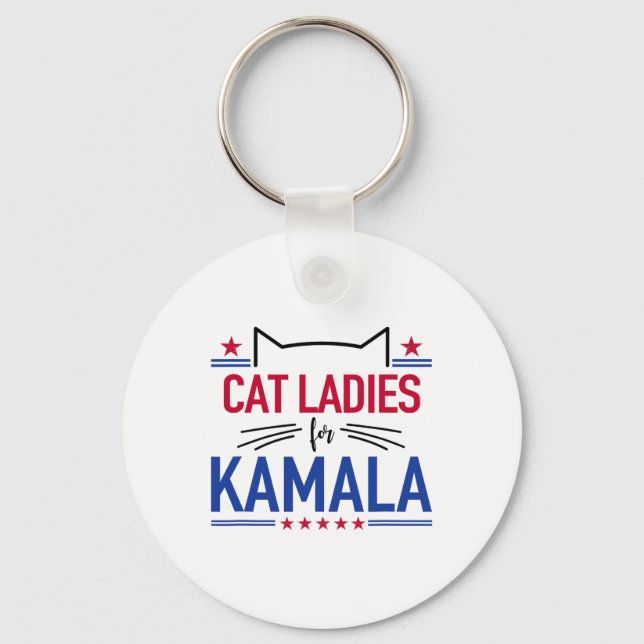 Cat Dam For Kamala Funny Cat 2024 President Kam Nyckelring (Framsida)