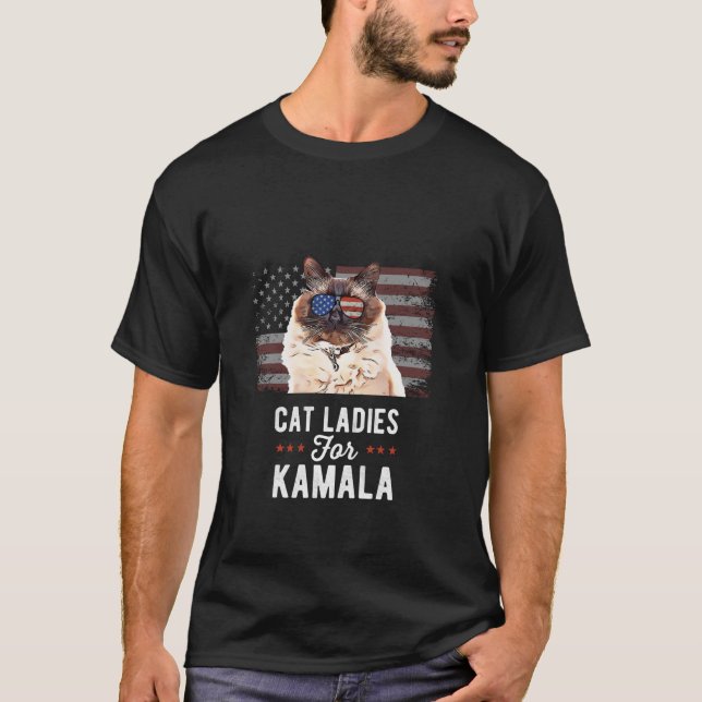 Cat Dam för Kamala Funny Cat 2024 President Kam T Shirt (Framsida)