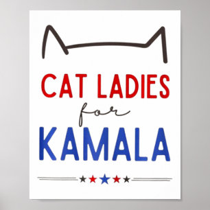 Cat Dam för Kamala Funny Cat Lover Poster