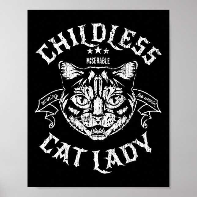 Cat Dam för Kamala Harris 2024 Feministiska röster Poster (Framsidan)