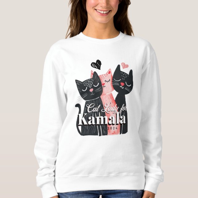 Cat Dam för Kamala Harris 2024 T Shirt (Framsida)
