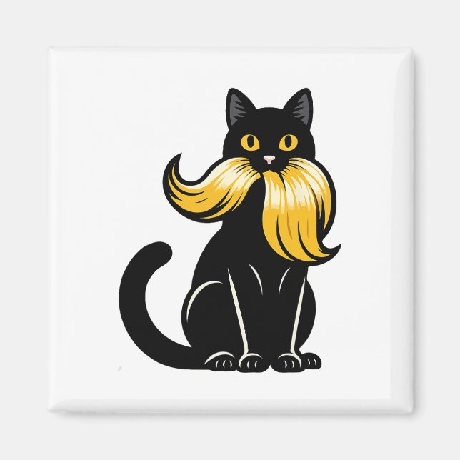 Cat Dam For Kamala Harris Anti-trump Funny Elec Magnet (Framsidan)