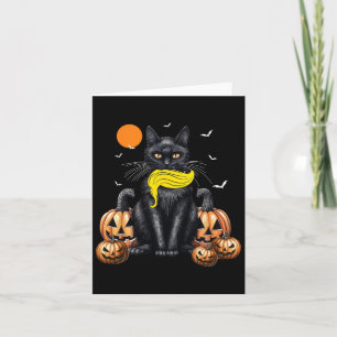 Cat Dam för Kamala Harris Halloween Pumpkin Kort