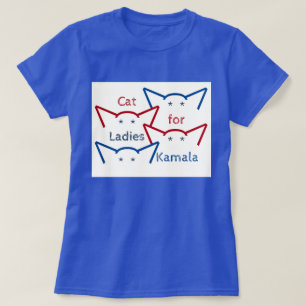Cat Dam för Kamala Harris Öron ASCII Art T Shirt