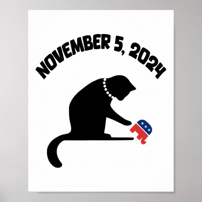 Cat Dam för Kamala Harris Poster (Framsidan)