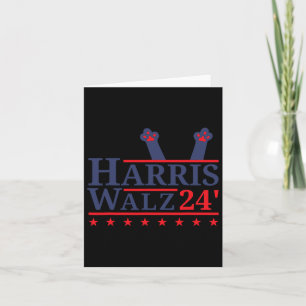 Cat Dam för Kamala Harris Tim Walz 2024 Val Kort