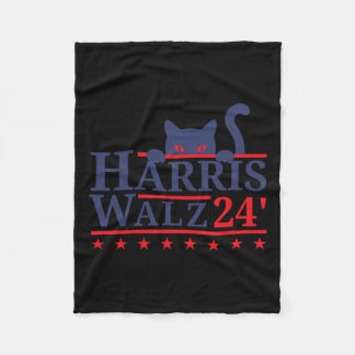 Cat Dam For Kamala Harris Tim WAlzheimer 2024 Fleecefilt