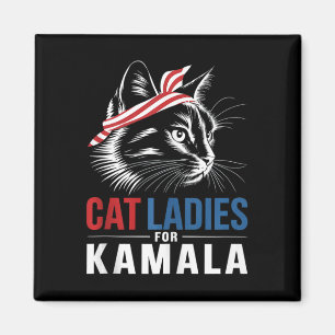 Cat Dam For Kamala President Kamala Harris 2024 Magnet