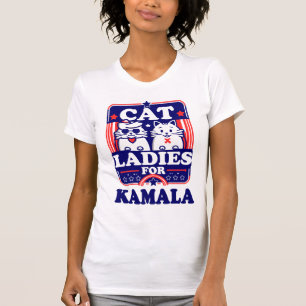 Cat Dam för Kamala Roligt Fierce Polisdesign T Shirt