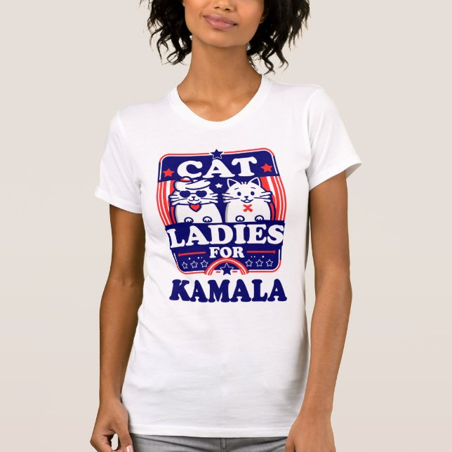 Cat Dam för Kamala Roligt Fierce Polisdesign T Shirt (Framsida)